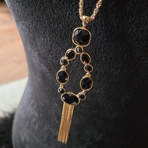 Monet Gold and Black Necklace